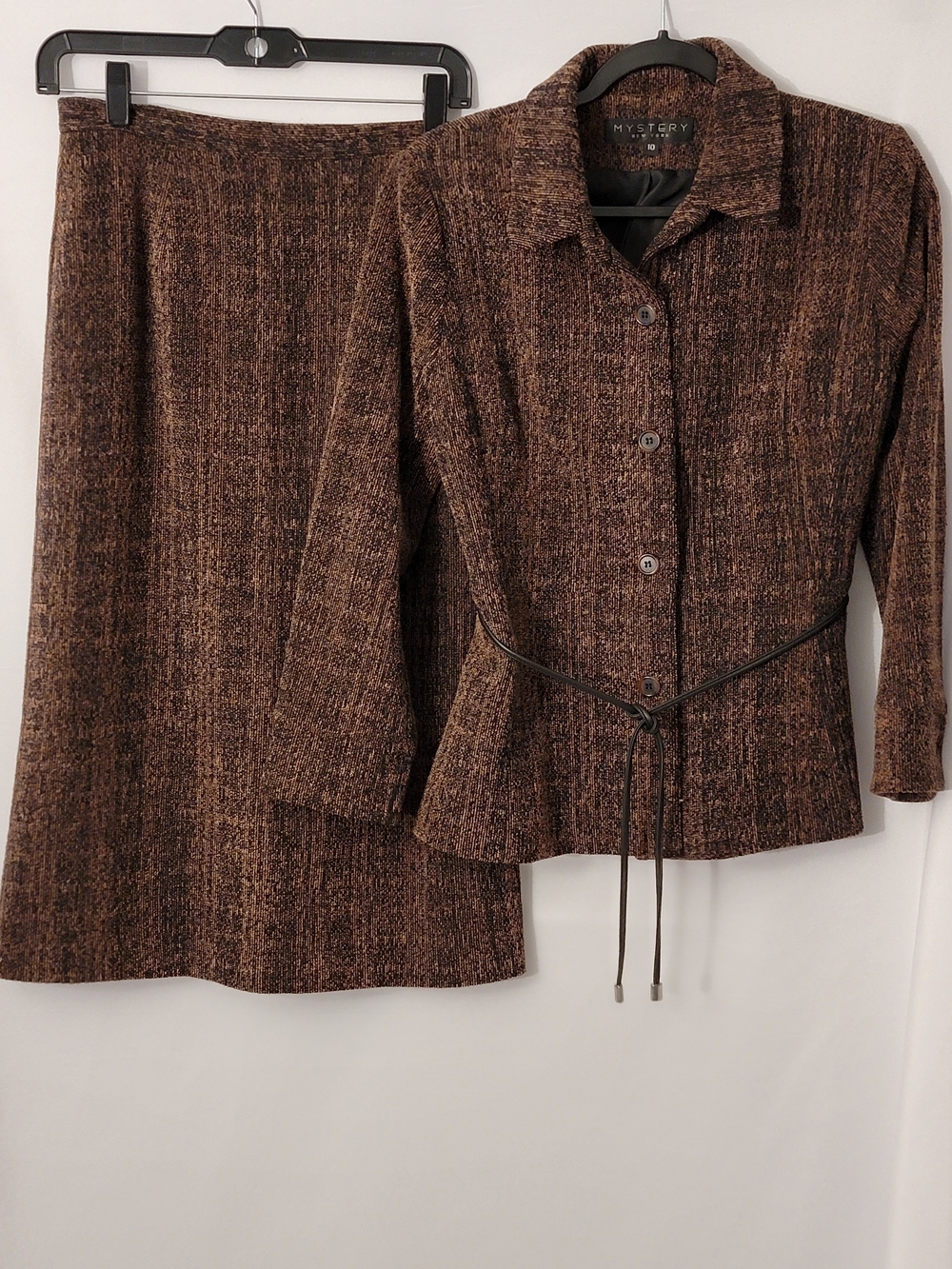 Mystery New York Vintage Two-Piece Blazer & Skirt Set Size 10